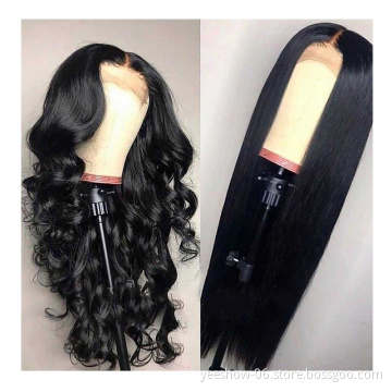 13x4 13*6 straight Lace Front Wig Natural color 100% Human Hair Wig Wave Wholesale Factory Price Raw Indian hair lace front wig